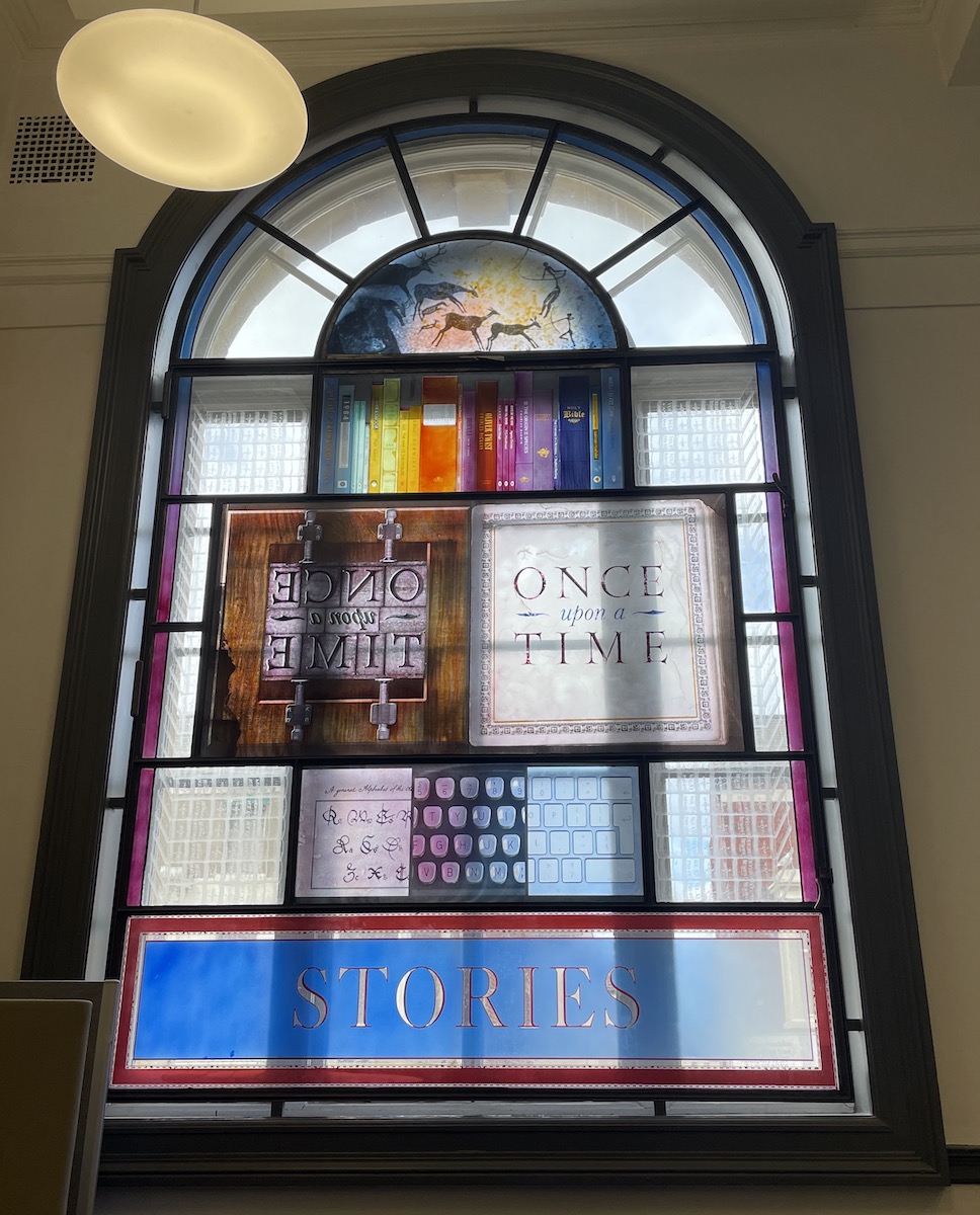Stained glass window: Stories