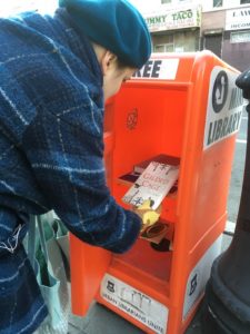 Brooklyn mini library with ULU sticker