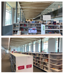 Library interiors, upper floor